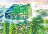 瓦屋山景区游览图 瓦屋山旅游地图